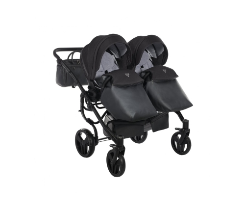 Junama Saphire Duo 02 Black Коляска для двойняшек 2in1