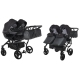 Junama Saphire Duo 02 Black Коляска для двойняшек 2in1