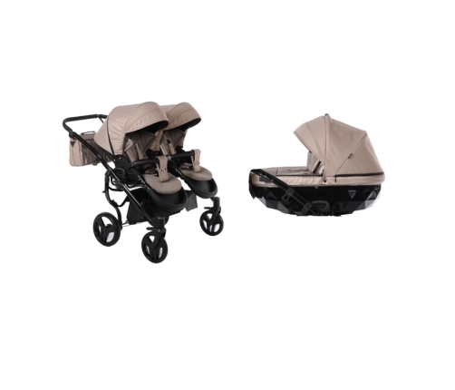 Junama Saphire Duo 06 Beige Коляска для двойняшек 2in1