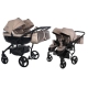 Junama Saphire Duo 06 Beige Dvīņu Ratiņi 2in1