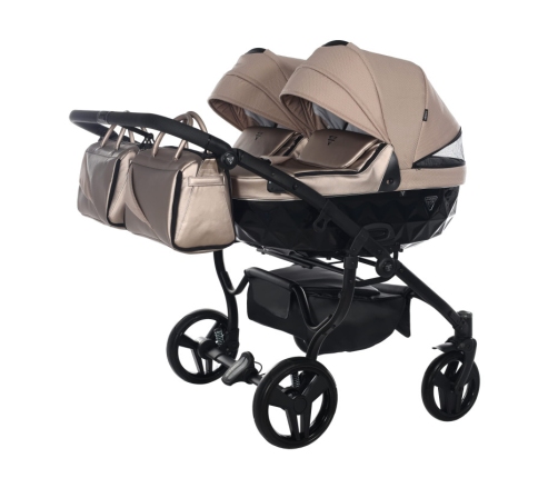 Junama Saphire Duo 06 Beige Коляска для двойняшек 3in1