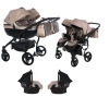 Junama Saphire Duo 06 Beige Dvīņu Ratiņi 3in1