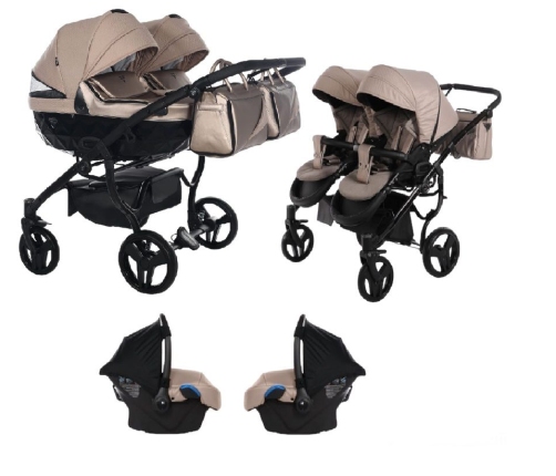 Junama Saphire Duo 06 Beige Коляска для двойняшек 3in1