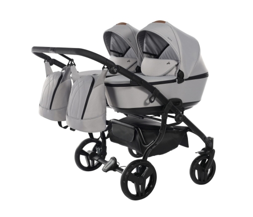 Junama Space Duo 01 Grey Коляска для двойняшек 3in1