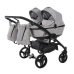 Junama Space Duo 01 Grey Коляска для двойняшек 3in1