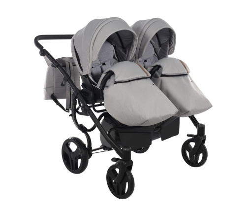 Junama Space Duo 01 Grey Коляска для двойняшек 3in1