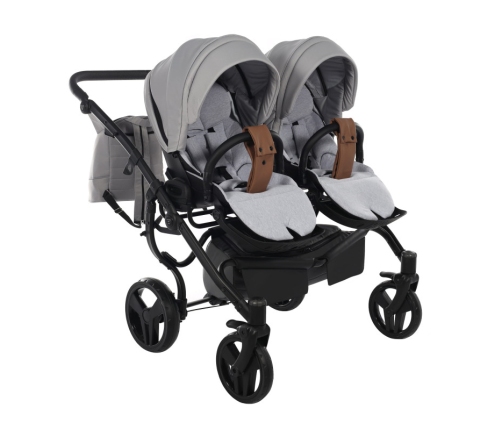 Junama Space Duo 01 Grey Коляска для двойняшек 3in1