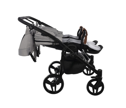 Junama Space Duo 01 Grey Коляска для двойняшек 3in1