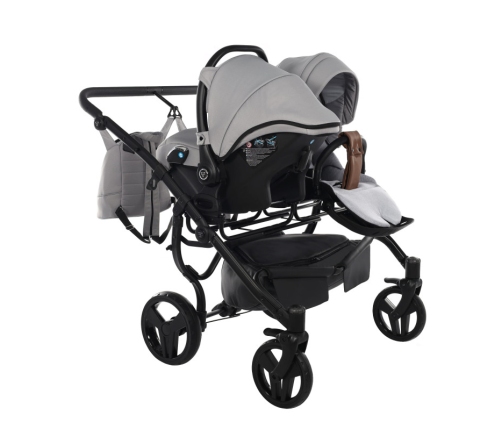 Junama Space Duo 01 Grey Коляска для двойняшек 3in1