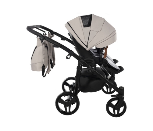 Junama Space Duo 02 Beige Dvīņu Ratiņi 2in1