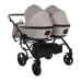 Junama Space Duo 02 Beige Dvīņu Ratiņi 3in1