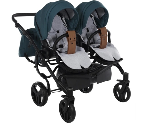 Junama Space Duo 03 Blue Коляска для двойняшек 2in1