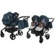 Junama Space Duo 03 Blue Коляска для двойняшек 2in1