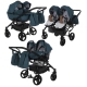 Junama Space Duo 03 Blue Коляска для двойняшек 3in1