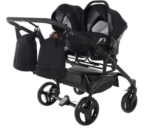 Junama Space Duo 04 Black Коляска для двойняшек 2in1