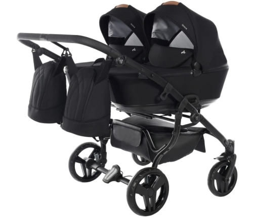 Junama Space Duo 04 Black Коляска для двойняшек 2in1