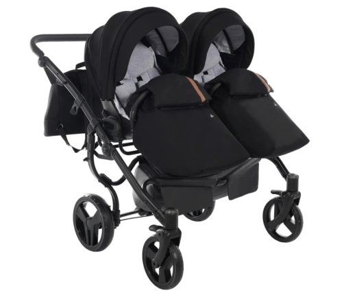 Junama Space Duo 04 Black Коляска для двойняшек 2in1