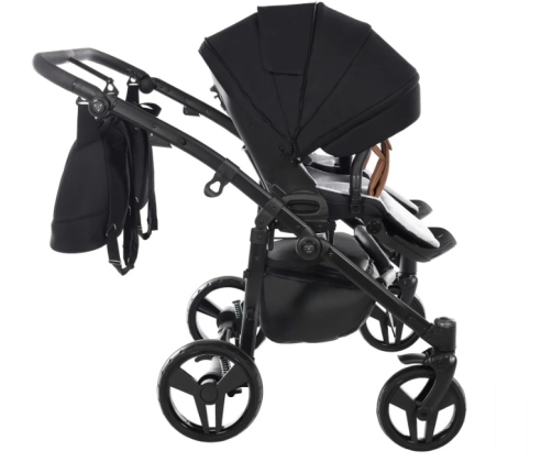 Junama Space Duo 04 Black Коляска для двойняшек 2in1