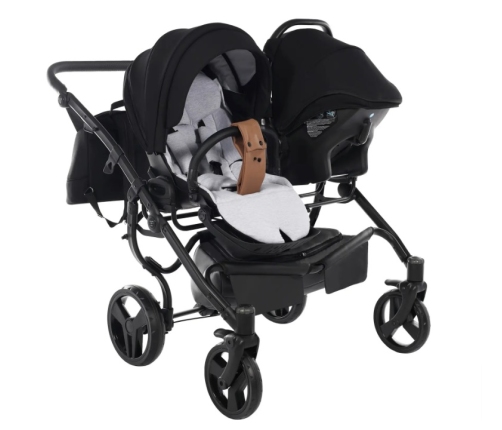 Junama Space Duo 04 Black Коляска для двойняшек 3in1