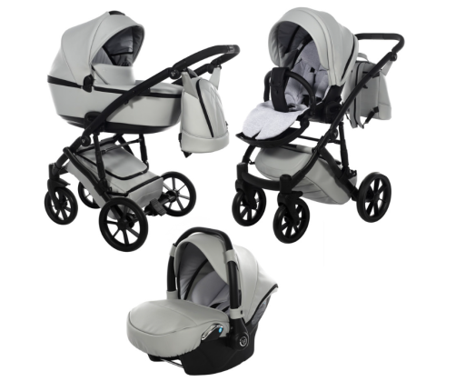 Junama Space Eco 01 Grey Bērnu Ratiņi 3in1