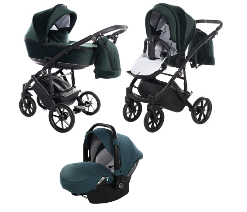 Junama Space Velur 01 Green Детская Коляска 3in1