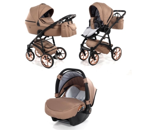 Junama Termo Line Tex 01 Beige Bērnu Ratiņi 3in1