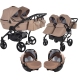 Junama Termo Line Tex Duo 01 Beige Dvīņu Ratiņi 3in1