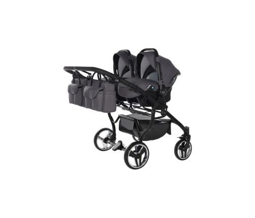 Junama Termo Line Tex Duo 02 Graphite grey Коляска для двойняшек 2in1