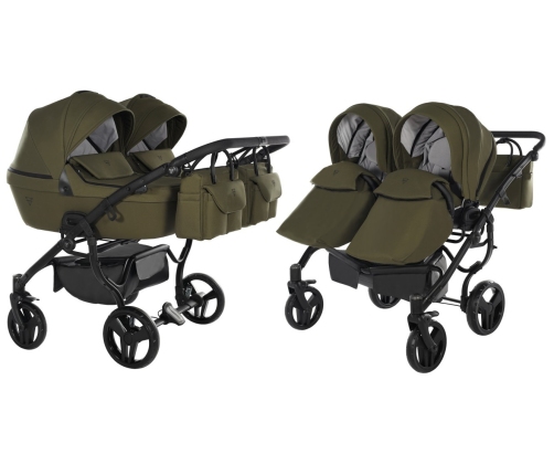 Junama Termo Line Tex Duo 03 Olive Dvīņu Ratiņi 2in1