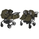 Junama Termo Line Tex Duo 03 Olive Коляска для двойняшек 2in1