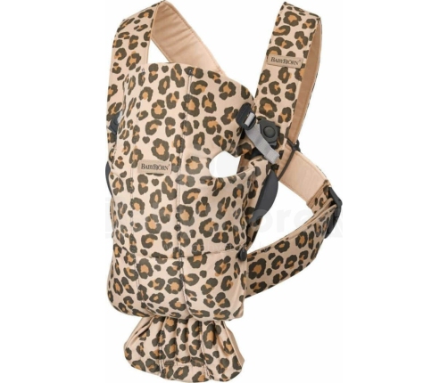 Ķengursoma BabyBjorn Baby Carrier Mini Cotton Beige leopard 021075