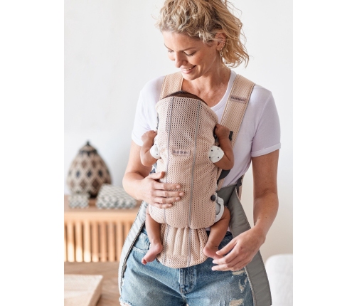 Ķengursoma BabyBjorn Baby Carrier Mini Pearly pink 3D Mesh