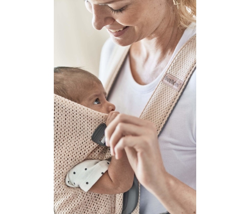 Ķengursoma BabyBjorn Baby Carrier Mini Pearly pink 3D Mesh