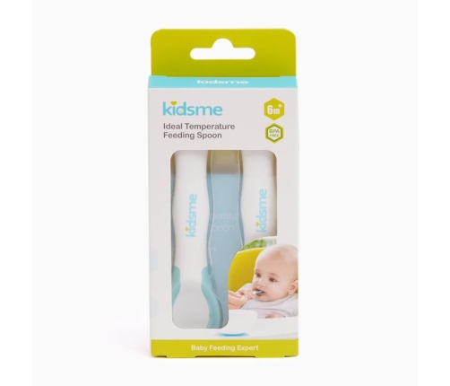 Kidsme Ideal Temperature Feeding Spoon 2pcs Karotīte ar ēdiena temperatūras noteikšanas indikatoru 2 gab.