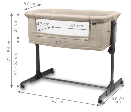 Kidwell Alula Beige Bērnu gulta-tranformeris 3in1