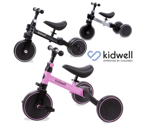 Kidwell Pico Pink Bērnu velosipēds Skrejritenis Trīsritenis Divritenis 3in1