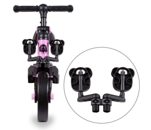 Kidwell Pico Pink Bērnu velosipēds Skrejritenis Trīsritenis Divritenis 3in1