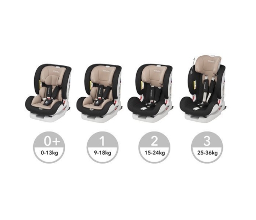 Kidwell SPOT Black beige Bērnu Autokrēsls 0-36 kg