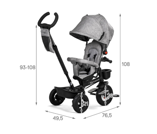 Kinderkraft Aveo Grey Детский трехколесный велосипед