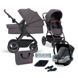 Kinderkraft B-Tour Dark Grey Air Bērnu Ratiņi Transformeris 3in1