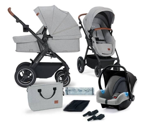 Kinderkraft B-Tour Light Grey Air Bērnu Ratiņi Transformeris 3in1