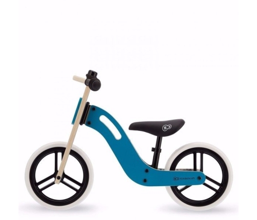 KinderKraft Balance Bike Uniq Turquoise Līdzsvara Ritenis ar koka rāmi