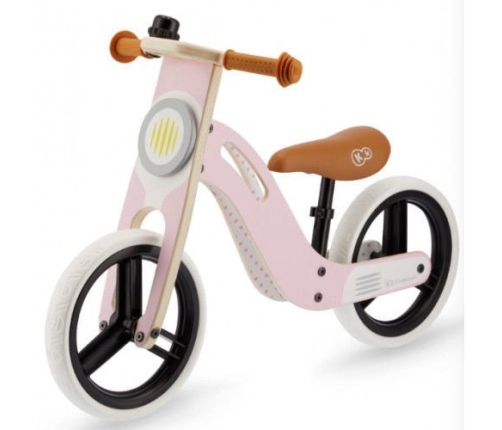 KinderKraft Balance Bike Uniq Pink Līdzsvara Ritenis ar koka rāmi