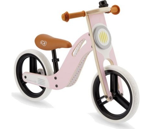 KinderKraft Balance Bike Uniq Pink Līdzsvara Ritenis ar koka rāmi