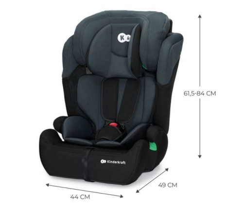 Kinderkraft Comfort Up i-Size Black Bērnu Autokrēsls 9-36 kg