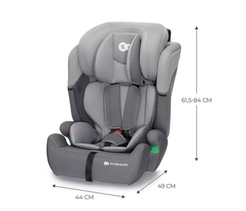 Kinderkraft Comfort Up i-Size Grey Bērnu Autokrēsls 9-36 kg