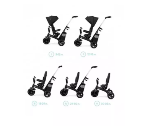 Kinderkraft EASYTWIST 5in1 Black Bērnu trīsritenis