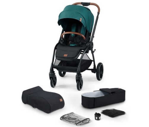 Kinderkraft Evolution + Cocoon Midnight Green Прогулочная Коляска 2 в 1