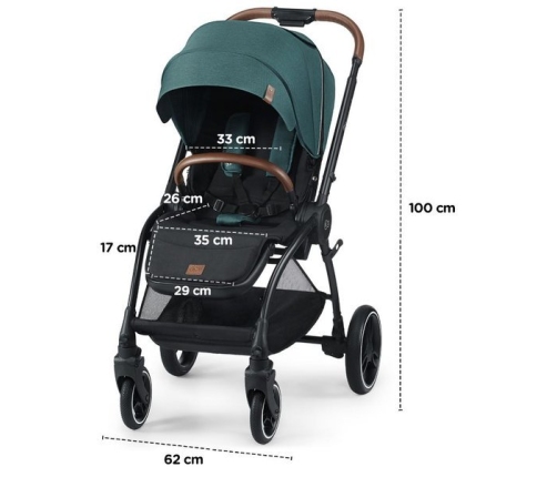 Kinderkraft Evolution + Cocoon Midnight Green Прогулочная Коляска 2 в 1