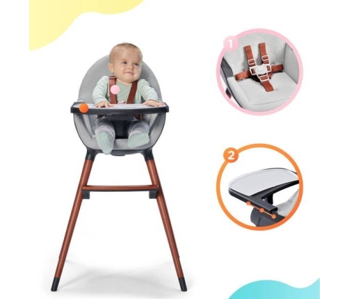 KinderKraft Finix Grey 2 in 1 Barošanas Krēsls